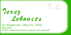 terez lebovits business card